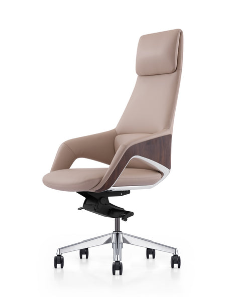 Vig Furniture Modrest - Prost Modern Beige High Back Executive Office Chair
