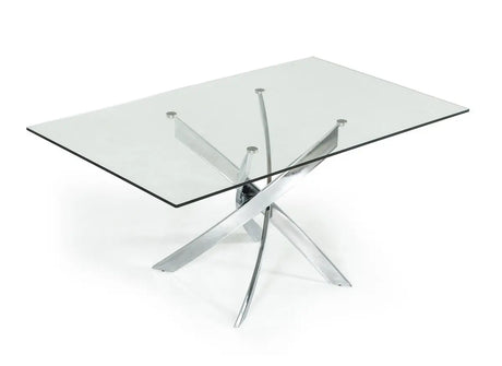 Modrest Pyrite Modern Rectangular Glass Dining Table Vgewf2133Ea