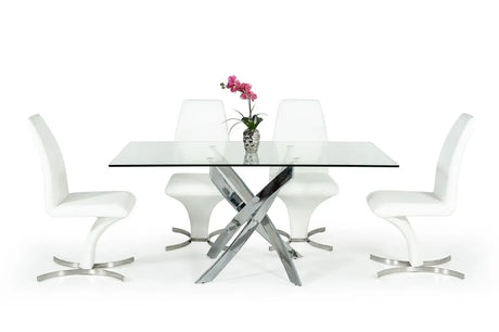 Modrest Pyrite Modern Rectangular Glass Dining Table Vgewf2133Ea