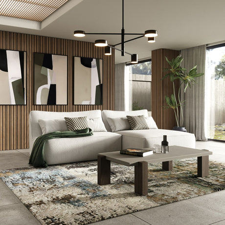 Vig Furniture Divani Casa Racine - Modern White Fabric Modular Sectional Sofa