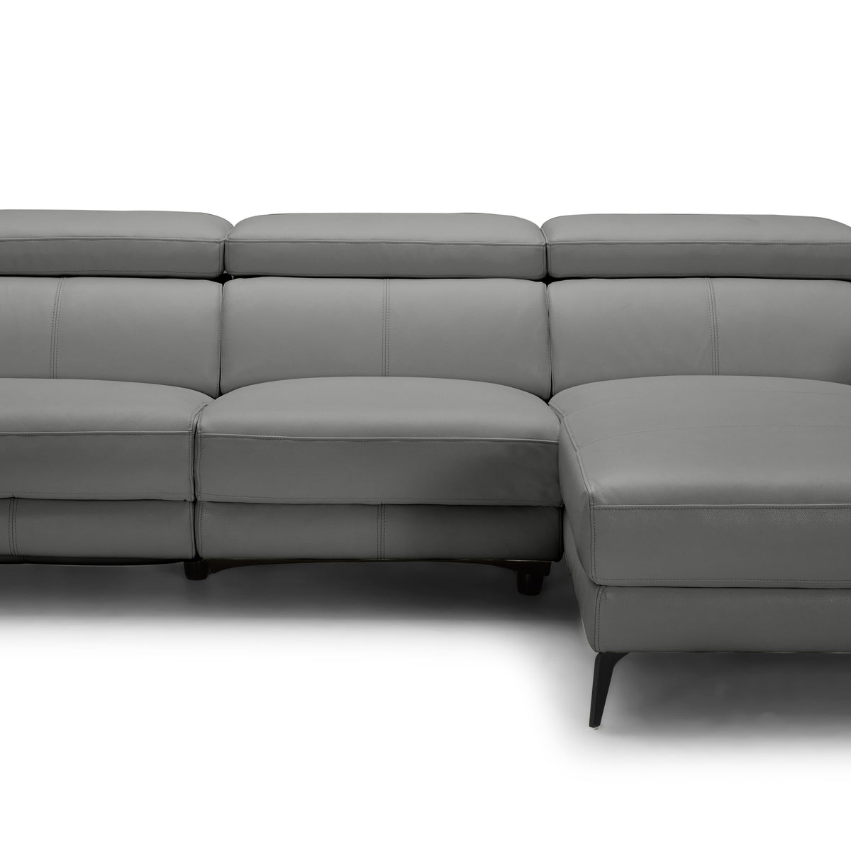 Vig Furniture Modrest Rampart - Modern L-Shape RAF Grey Leather – Home ...