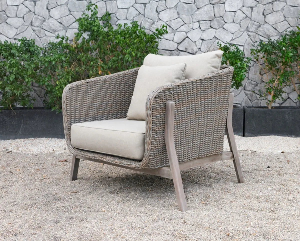 Vig Furniture - Renava Carillo Outdoor Beige Wicker Sofa Set - Vgatrasf-148