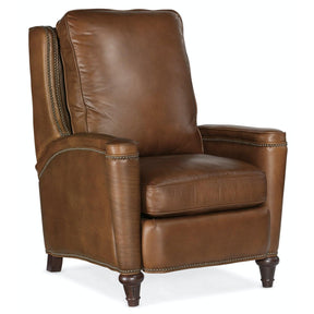 Rylea Manual Push Back Recliner in Valencia Toro Brown Leather – Hooker Furniture
