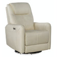 Steffen Swivel Power Recliner in Aline Snow Leather with Power Headrest – Hooker Furniture