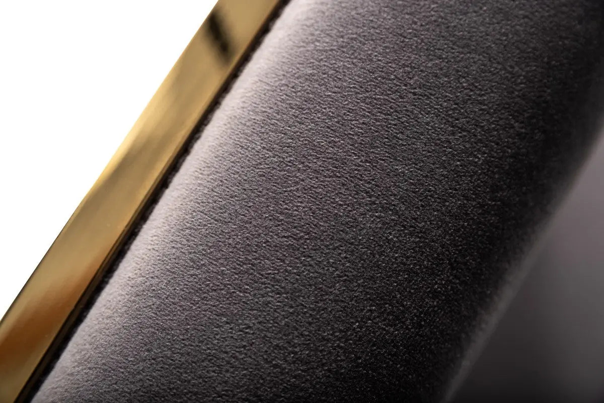 Vig Furniture - Modrest Reba Modern Grey Velvet & Gold Dining Chair (Set Of 2) - Vgvcb0258G-Gry