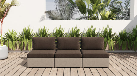 Vig Furniture Renava Garza - Outdoor Concrete & Teak Modular Sofa