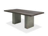 Vig Furniture Modrest Renzo Modern Oak & Concrete 79" Dining Table