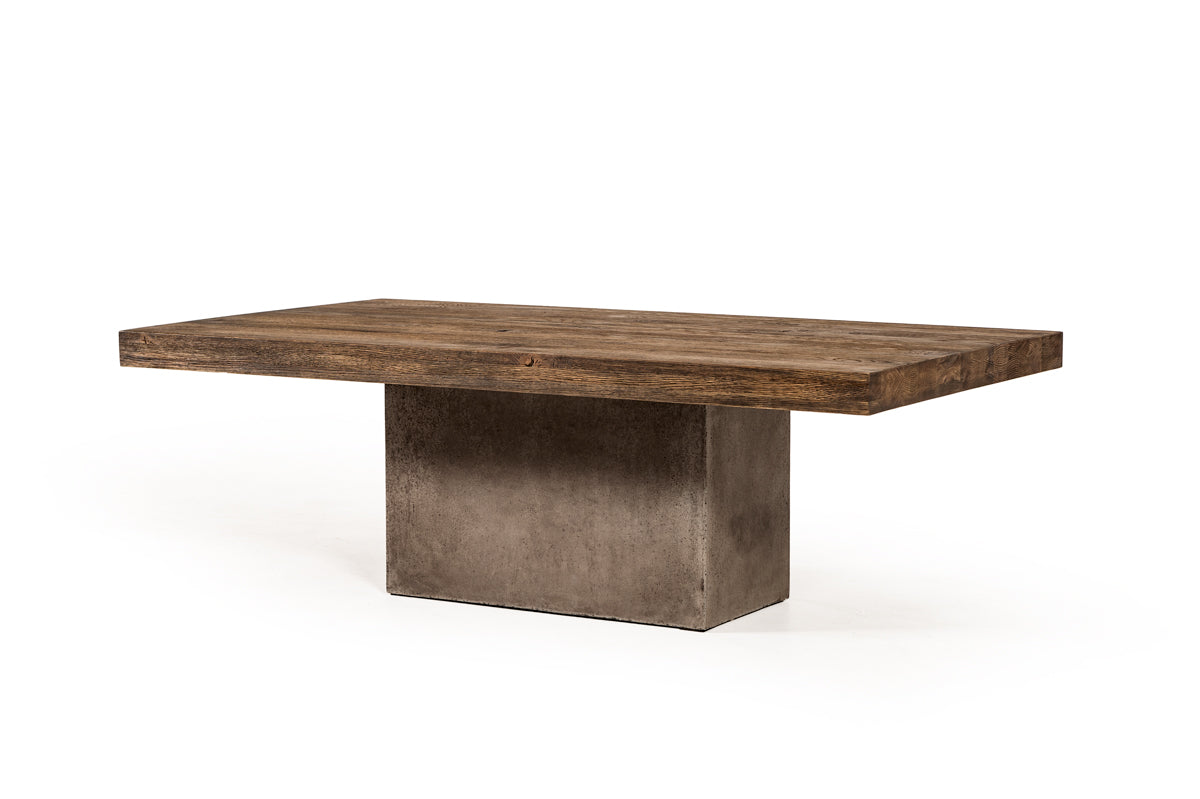 Vig Furniture Modrest Renzo Modern Oak & Concrete Coffee Table