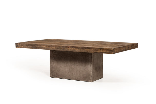 Vig Furniture Modrest Renzo Modern Oak & Concrete Coffee Table
