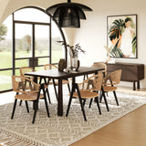 Vig Furniture Modrest Rhea - Modern 71" Dark Acacia Rectangular Dining Table