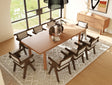Vig Furniture Modrest Rhea - Modern 87" Natural Acacia Rectangular Dining Table
