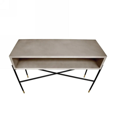Modrest Walker Modern Concrete & Metal Console Table Vglbrokycs-113