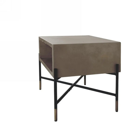 Modrest Walker Modern Concrete & Metal Coffee Table Vglbroky-Cf63