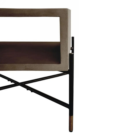 Modrest Walker Modern Concrete & Metal Coffee Table Vglbroky-Cf63