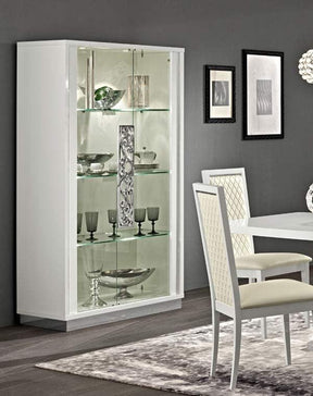 Roma 2-Door Curio In White - Roma2Doorchinawhite | ESF