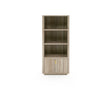 Vig Furniture Nova Domus Roma - Modern Faux Travertine + Gold Bookcase