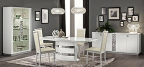 Roma 5 Piece Dining Table Set With 18" Extension In White - Romadtws-5Set | ESF