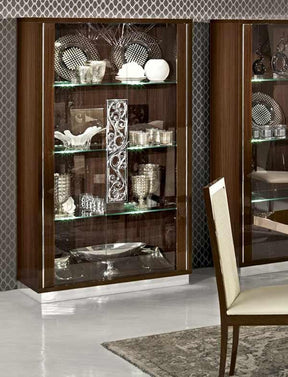 Roma 2-Door Curio Walnut - Roma2Doorchinawalnut | ESF