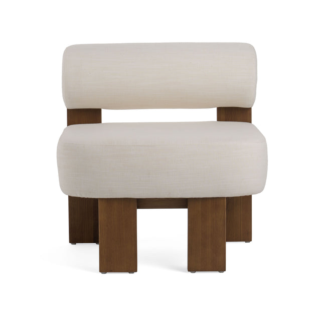 Vig Furniture Modrest Rosanne Modern Off White Fabric Accent Chair