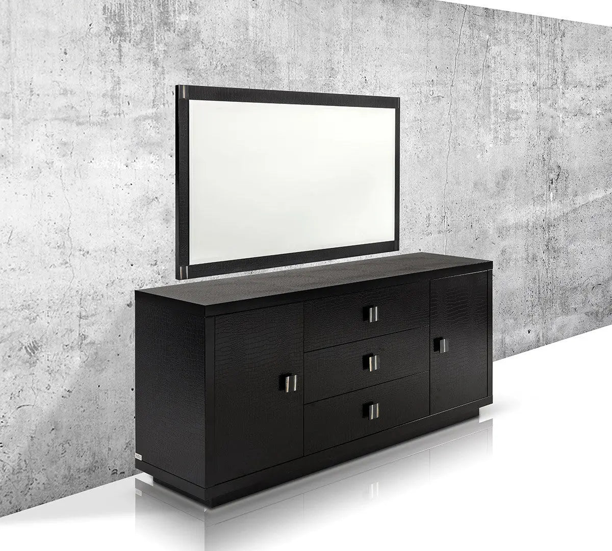 A&X Bellagio Modern Black Crocodile Lacquer Dresser Vgunrw109 - 180 - VGUNRW109 - 180 - Home Elegance USA - 9