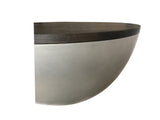 Vig Furniture Modrest Marie Modern Concrete & Brown Oak Round Coffee Table