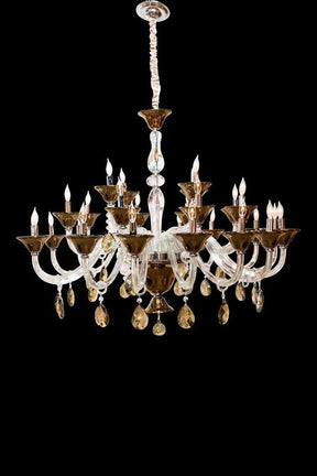 Rundale 28-Light Chandelier in Clear Glass & Chrome Finish – Aico Furniture