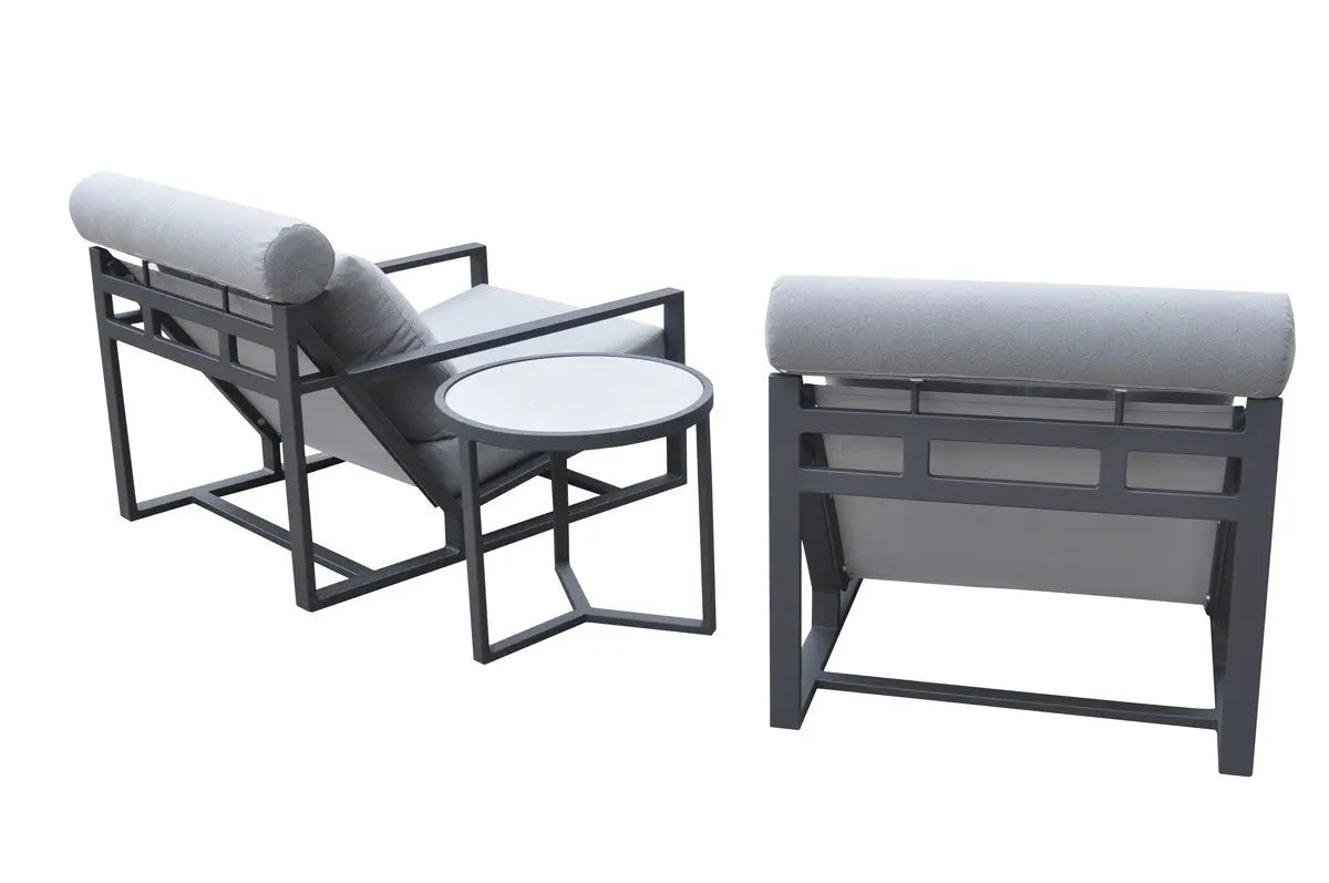 Vig Furniture - Renava Boardwalk Outdoor Grey Lounge Chair Set - Vgges0278-Gry