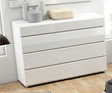 Sara Single Dresser in Glossy White – Modern Bedroom Storage by ESF Furniture