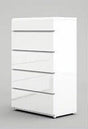 Sara 5 Drawer Chest In Glossy White - Sarachest | ESF