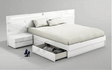 Sara Queen With Storage Bed In Glossy White - Sarastoragekitq.S | ESF