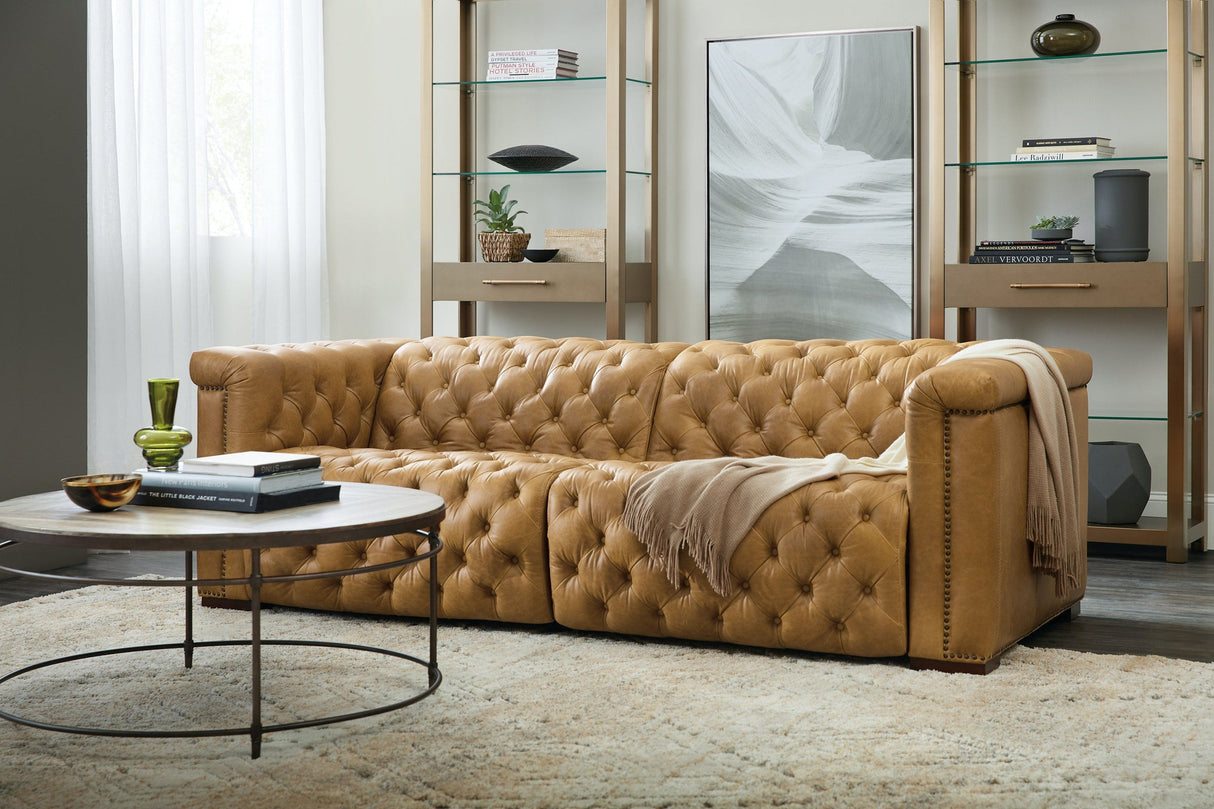 Hooker Furniture Savion 1.5 Laf/Raf 2 Over 2 Sofa W/ Pwr Rec Pwr Hr