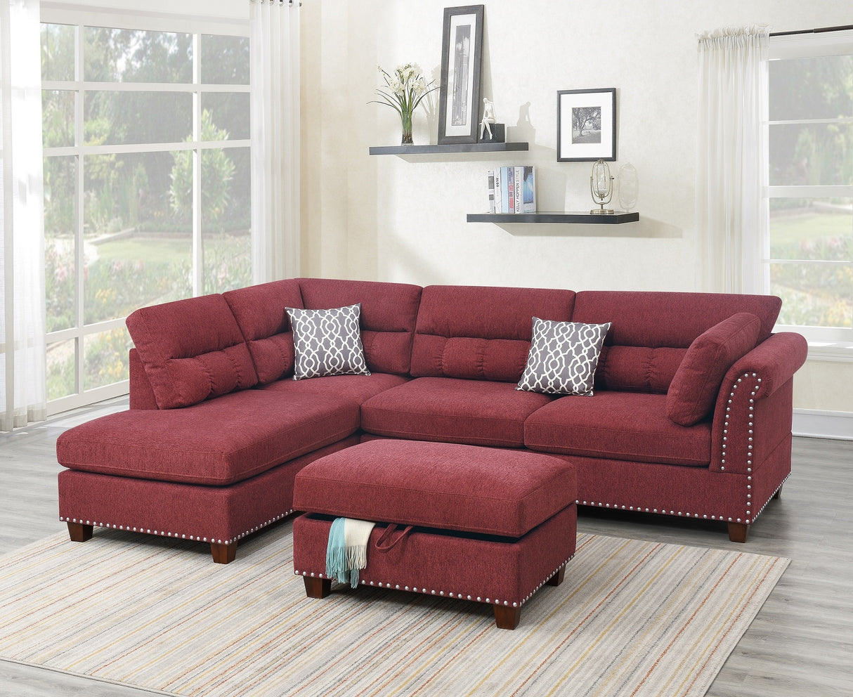 Sectional sofa Red Velvet #F6419 - Home Elegance USA