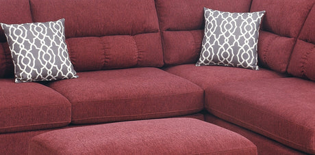 Sectional sofa Red Velvet #F6419