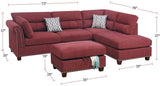 Sectional sofa Red Velvet #F6419 - Home Elegance USA