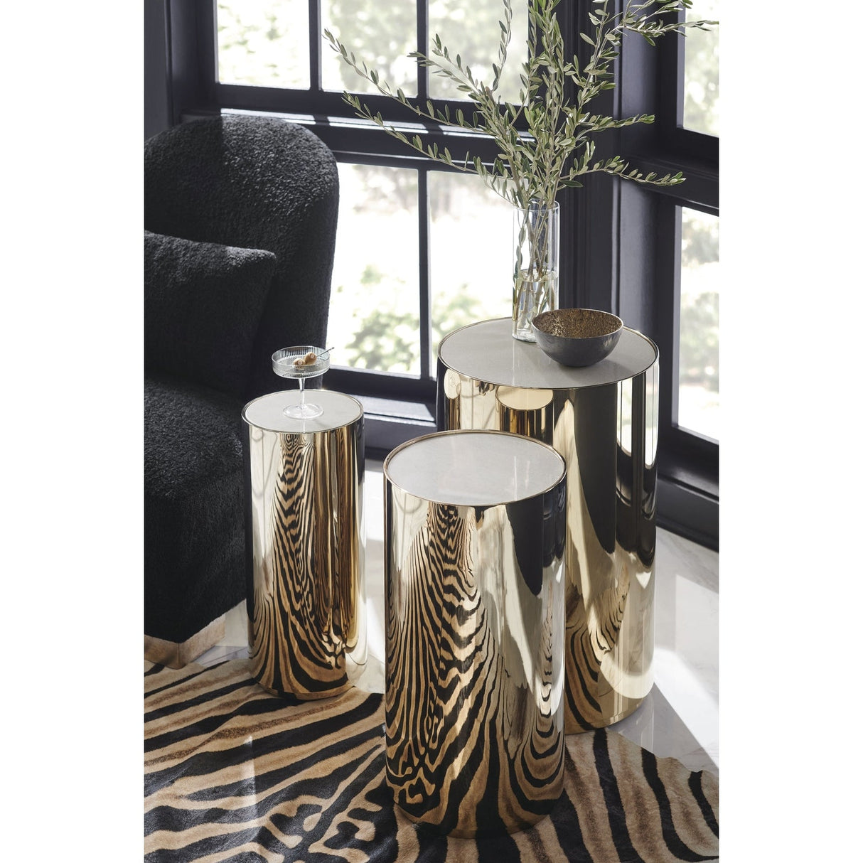 Caracole Signature Metropolitan Round About-Tall Accent Table - Home Elegance USA