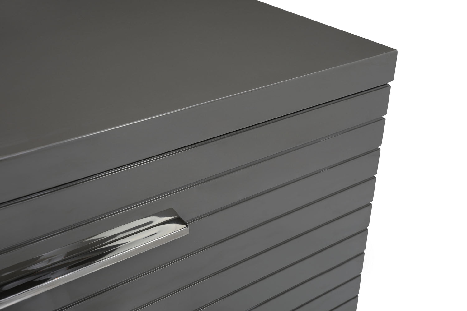 Vig Furniture Modrest Splendor - Grey High Gloss Slatted Dresser