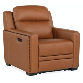 McKinley Power Recliner in Candid Spice Brown Leather – Hooker Furniture
