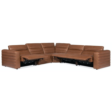 Hooker Furniture Chatelain 5 Pc Power Headrest Sectional With 2 Power Recliners