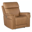 Lyra Zero Gravity Power Recliner Sahara Sandalwood Brown Leather – Hooker Furniture