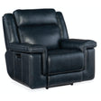 Montel Lay Flat Power Recliner in Cosmos Cobalt Blue Leather – Hooker Furniture