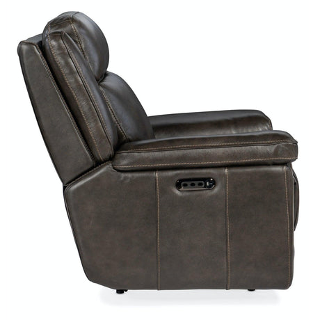 Hooker Furniture Montel Lay Flat Power Recliner With Power Headrest & Lumbar