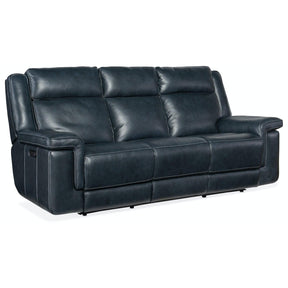 Montel Lay-Flat Power Reclining Sofa in Cosmos Cobalt Leather – Hooker Furniture