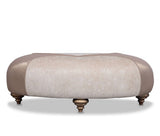 Aico Furniture - Studio Camelia Oval Ottoman In Bright Gold - St-Cmlia79-Oro-806