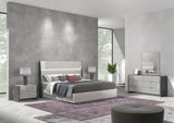 J&M Furniture - Stoneage King Bed In Light Grey Lacquer - 17455K