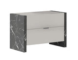 J&M Furniture - Stoneage 5 Piece Queen Bedroom Set In Light Grey Lacquer - 17455Q-5Set