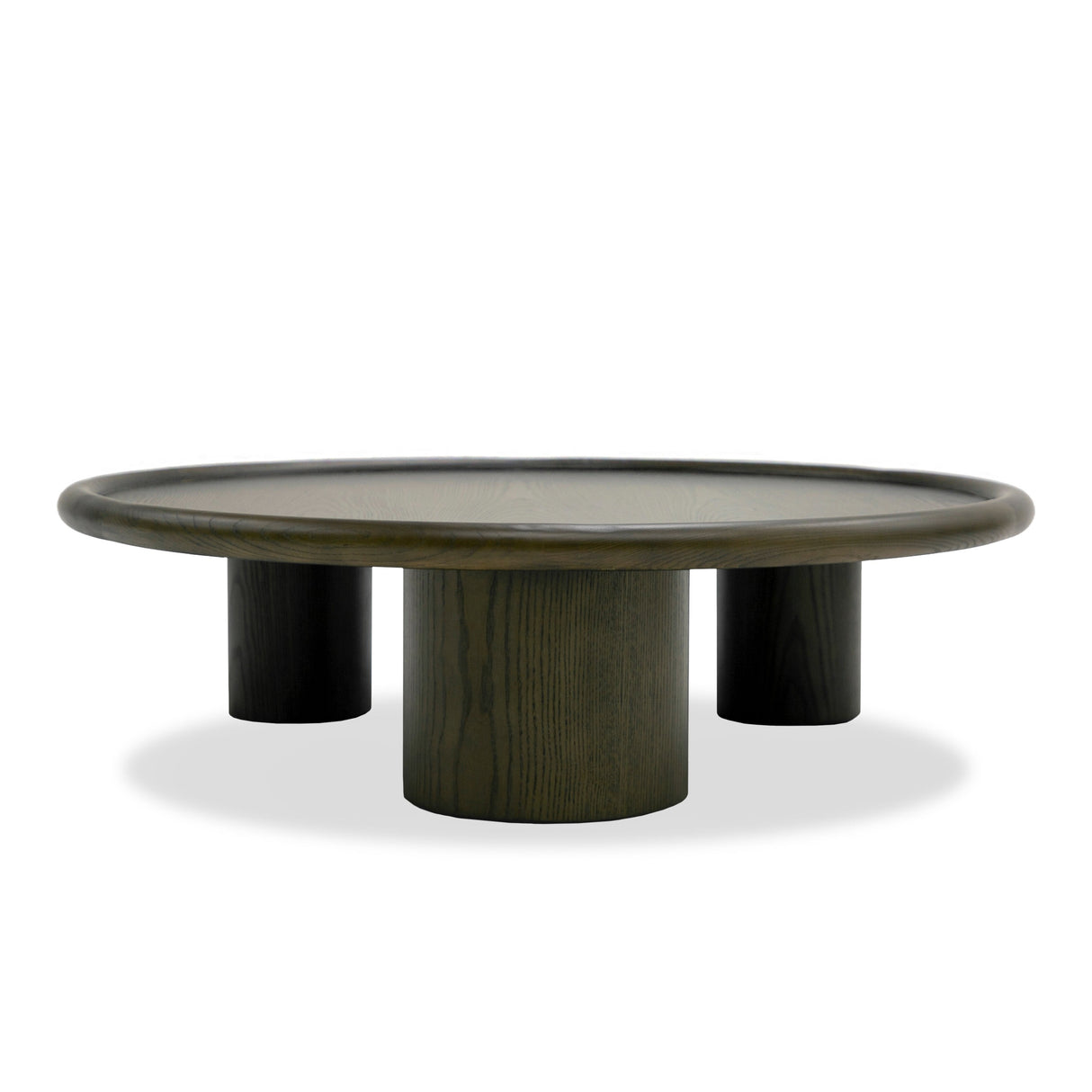 Vig Furniture Modrest Strauss - Contemporary Brown Ash Round Coffee Table