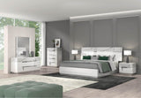 J&M Furniture - Sunset Eastern King Bed In Glossy White Lacquer - 17646Ek