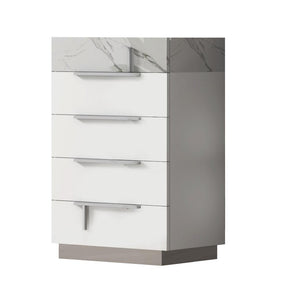 Sunset Chest In Glossy White Lacquer - 17646C | J&M