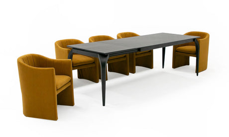 Vig Furniture Modrest Suri - Modern Black Ceramic Extendable 71"/94.5"  Dining Table