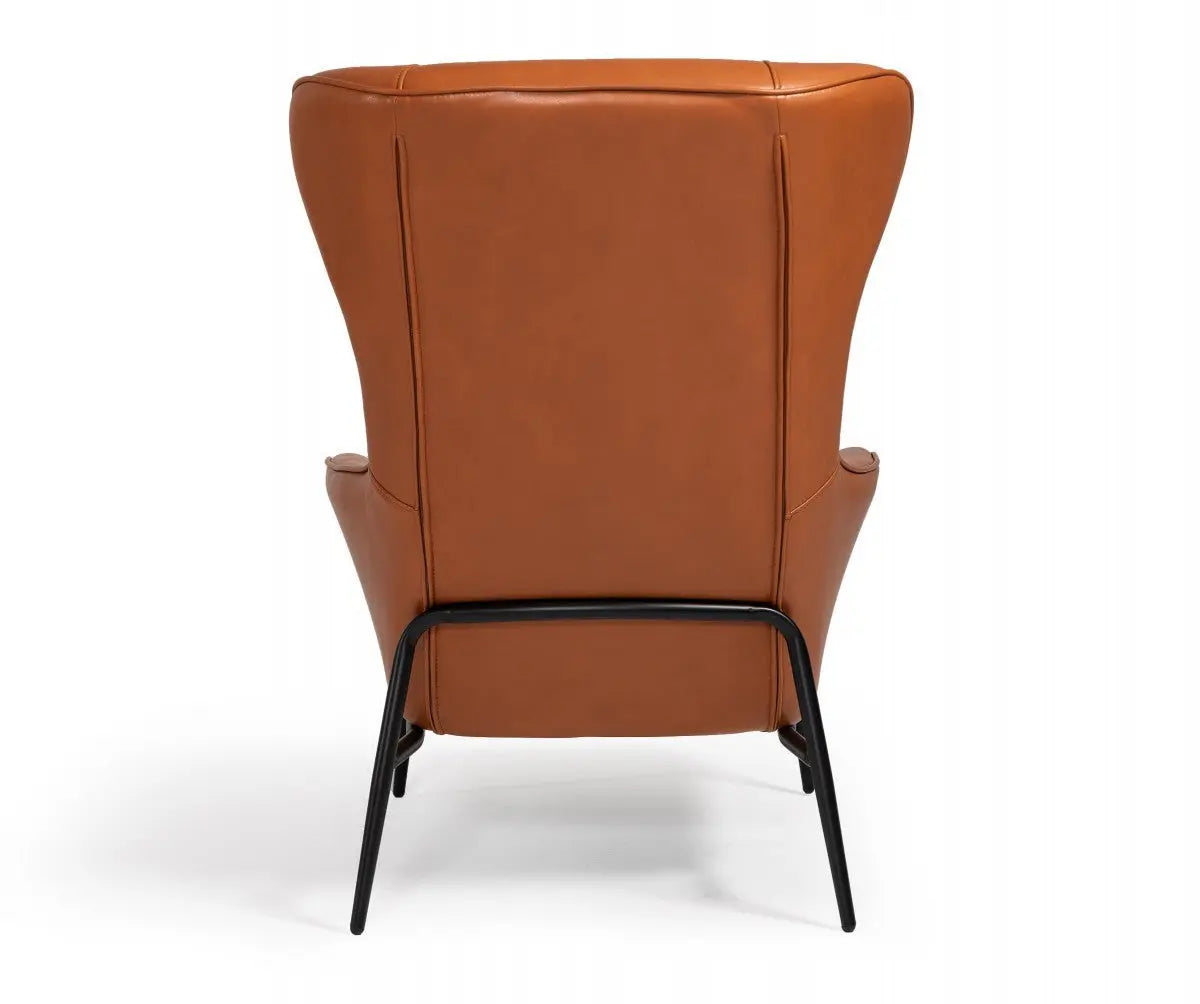 Vig Furniture - Divani Casa Susan Modern Orange Leatherette Lounge Chair - Vgbnec-084-Org